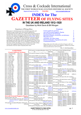 Gazetteer of Flying Sites Index
