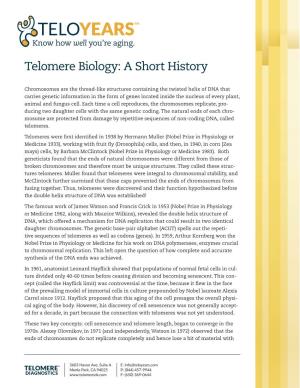 Telomere Biology: a Short History