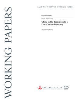 China in the Transition to a Low-Carbon Economony