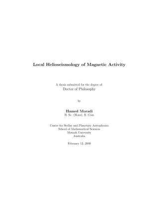 Local Helioseismology of Magnetic Activity