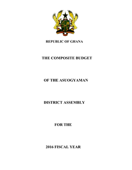 The Composite Budget of the Asuogyaman District Assembly For