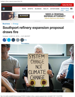 Southport Refinery Expansion Proposal Draws Fire