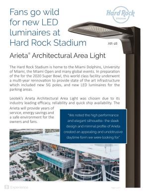 Fans Go Wild for New LED Luminaires at Hard Rock Stadium AR-18 Arieta® Architectural Area Light
