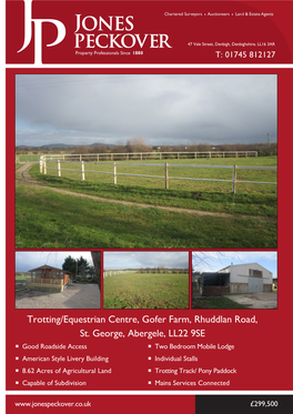 Trotting/Equestrian Centre, Gofer Farm, Rhuddlan Road, St. George