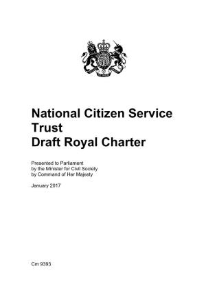 National Citizen Service Trust Draft Royal Charter