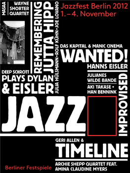 Magazin Jazzfest Berlin 2012 Job-Nr