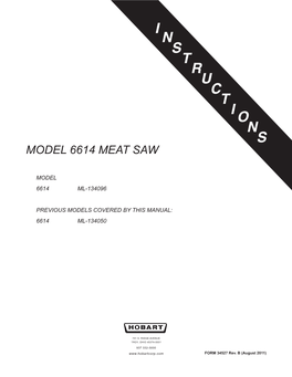 Model 6614 Meat Saw