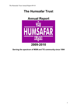 The Humsafar Trust Annual Report 2009-2010
