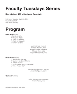 Faculty Tuesdays Series