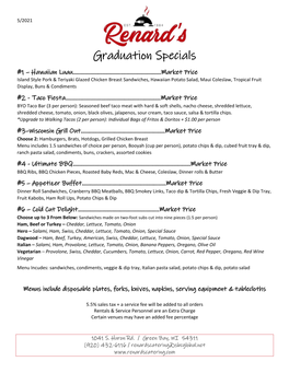 Graduation Specials