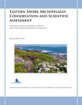 Eastern Shore Archipelago: Conservation and Scientific Assessment