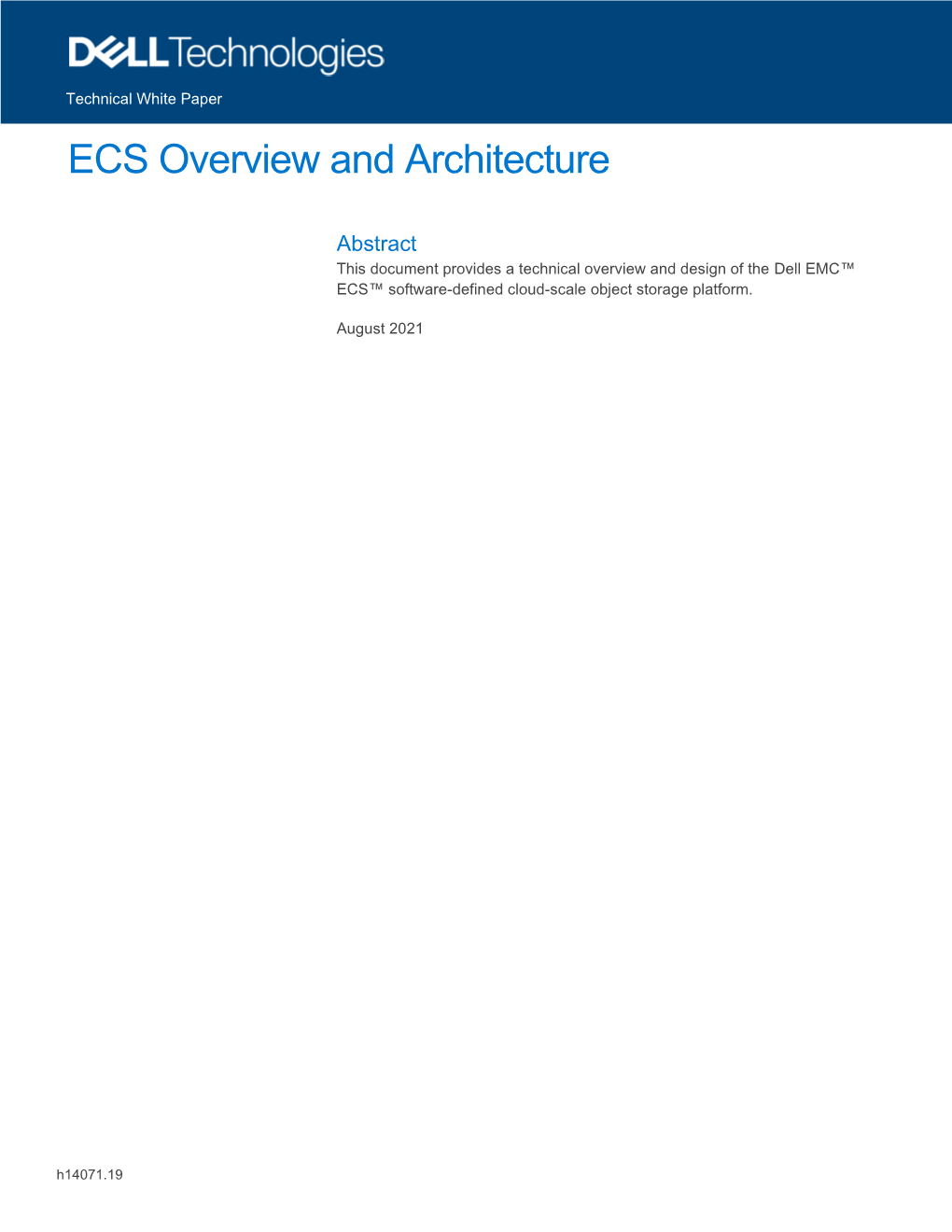 WP: ECS Overview & Architecture