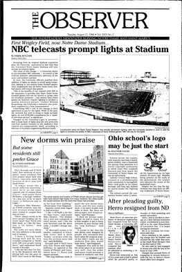 NBC Telecasts Prompt Lights at Stadium by DEREK BETCHER Assimant News Eoitor