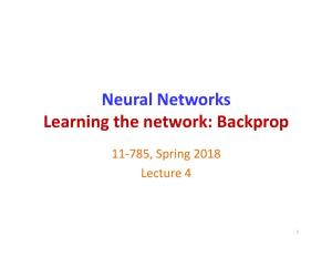 Neural Networks Learning the Network: Backprop