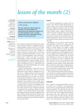 Latent Autoimmune Diabetes in the Young