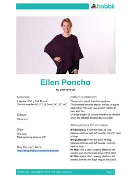 Ellen Poncho No