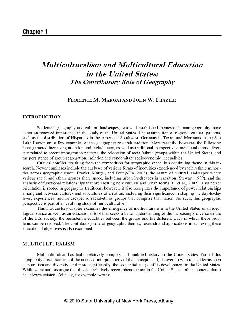 Multicultural Geographies