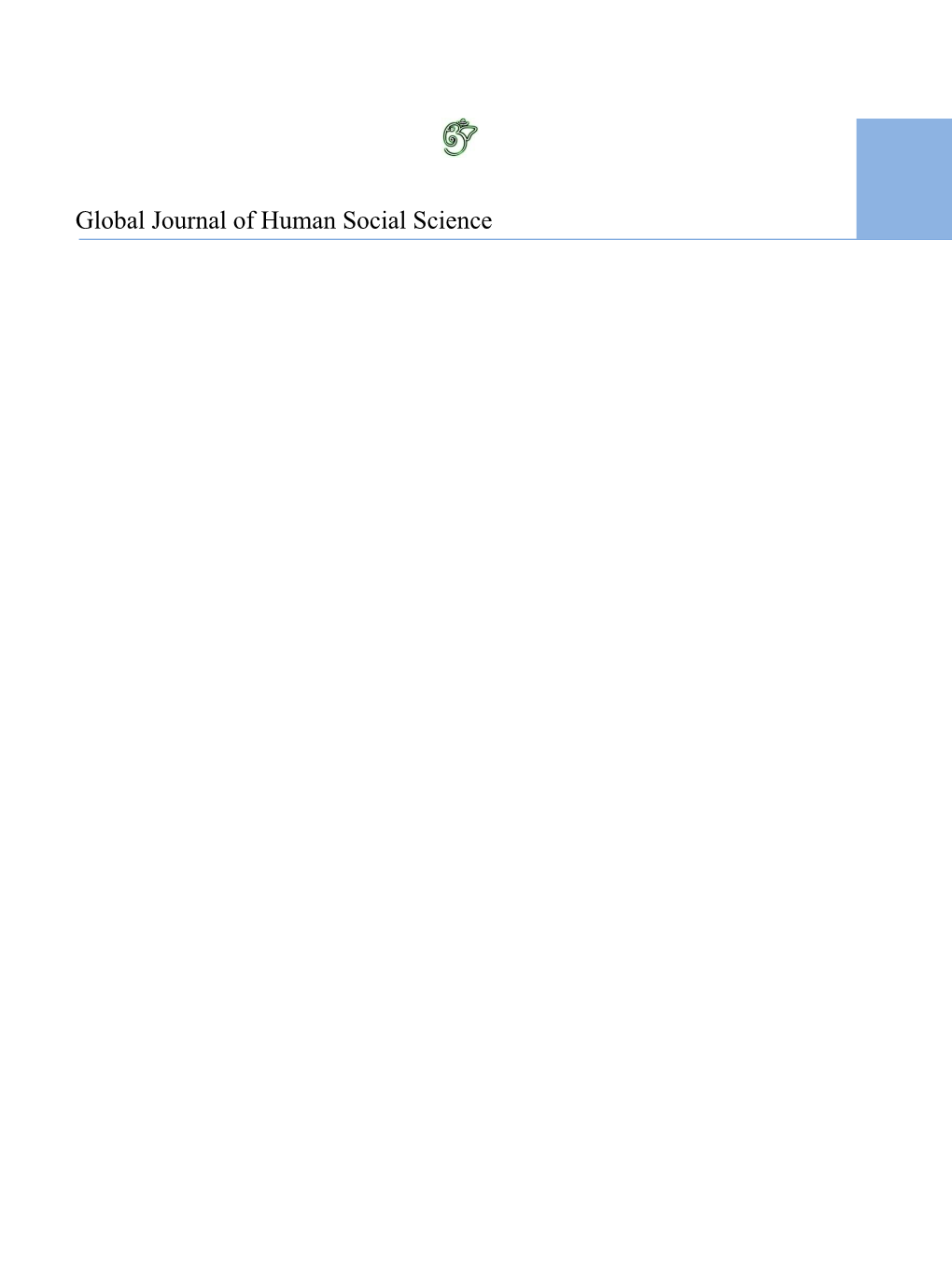 Global Journal of Human Social Science