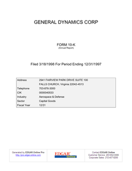 General Dynamics Corp