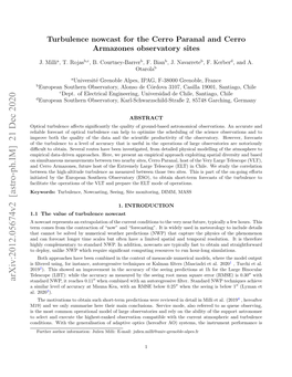 Arxiv:2012.05674V2 [Astro-Ph.IM] 21 Dec 2020 Standard NWP, It Reaches 0.1100 When Combined with an Autoregressive ﬁlter