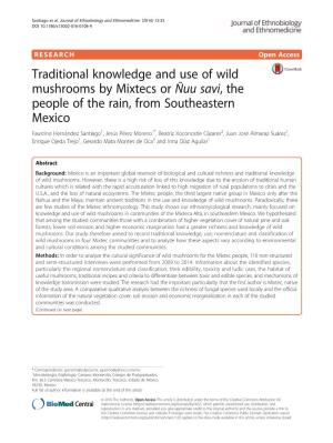 Traditional Knowledge and Use of Wild Mushrooms by Mixtecs Or Ñuu Savi