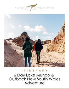 6 Day Lake Mungo Tour Itinerary
