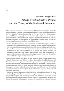 Frederic Leighton's Athlete Wrestling with a Python and the Theory of the Sculptural Encounter