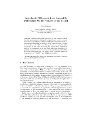 Improbable Differential from Impossible Differential