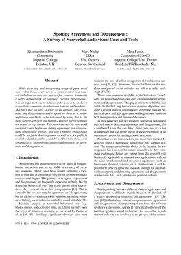 A Survey of Nonverbal Audiovisual Cues and Tools