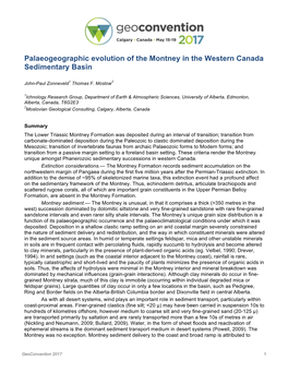 Palaeogeographic Evolution of the Montney in the Western Canada Sedimentary Basin