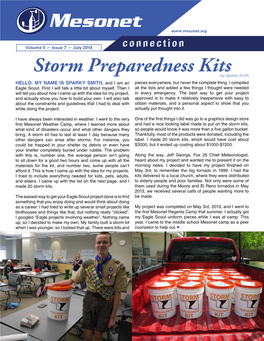 Storm Preparedness Kits –By Sparky Smith HELLO