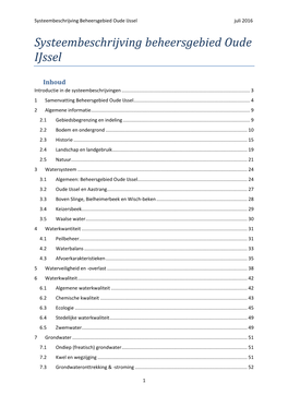 Systeembeschrijving Beheersgebied Oude Ijssel Juli 2016