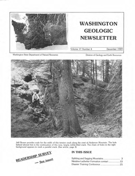 (Washington Geology), V. 17, No. 4, December 1989