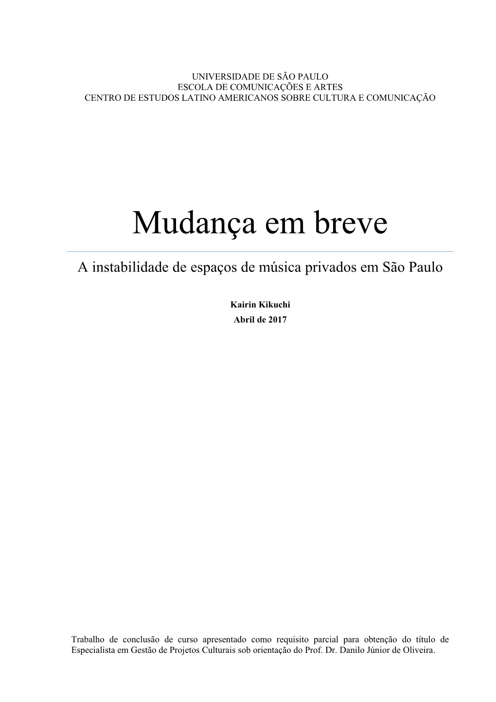 Mudança Em Breve