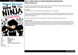 How to Ninja: Diary of a 6Th Grade Ninja Activity Book Marcus Emerson