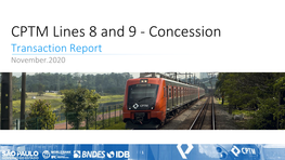 CPTM Lines 8 and 9 - Concession Transaction Report November.2020