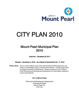 City Plan 2010