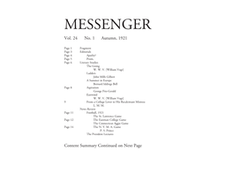 MESSENGER Vol