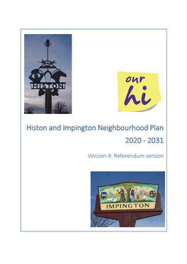 'For Referendum' Version of the Histon and Impington Neighbourhood Plan