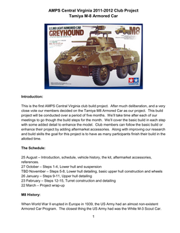 AMPS Central Virginia 2011-2012 Club Project Tamiya M-8 Armored Car