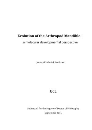 Evolution of the Arthropod Mandible: a Molecular Developmental Perspective