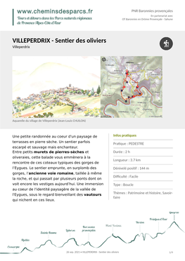 VILLEPERDRIX - Sentier Des Oliviers Villeperdrix