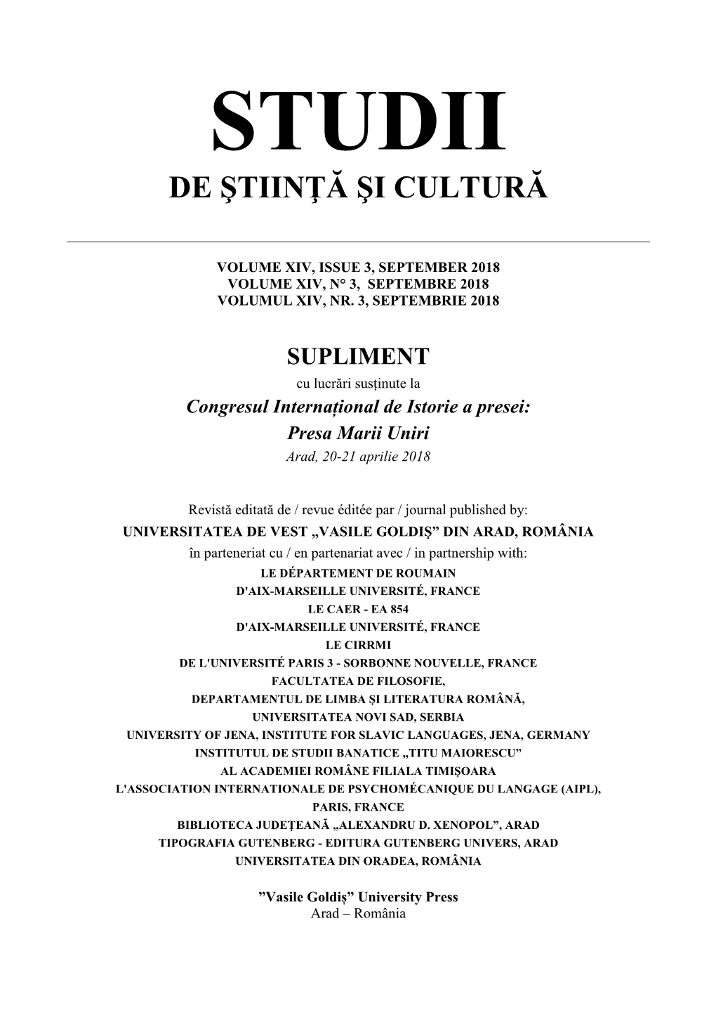 De Ştiinţă Şi Cultură