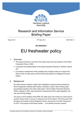 EU Freshwater Policy