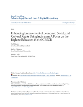 Enhancing Enforcement of Economic, Social, and Cultural Rights Using