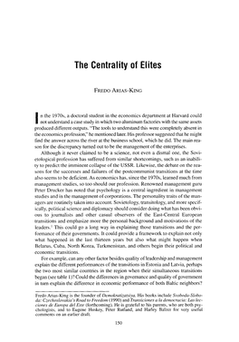 The Centrality of Elites