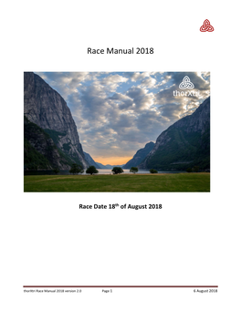Race Manual 2018
