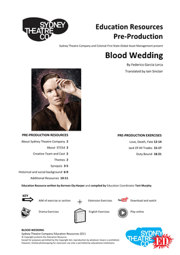 Blood Wedding by Federico Garcia Lorca Translated by Iain Sinclair