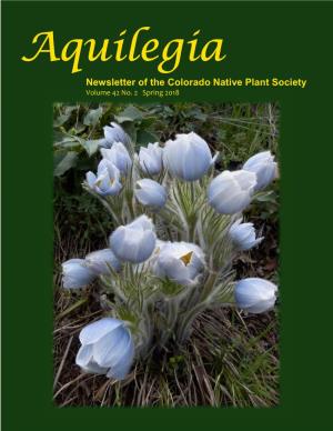 Newsletter of the Colorado Native Plant Society Volume 42 No
