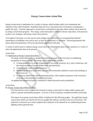 Energy Conservation Action Plan